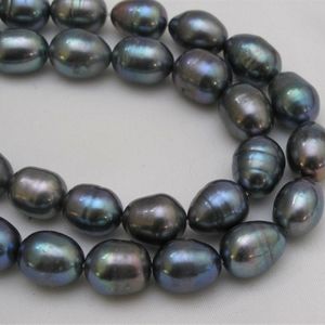 🦚 Vintage Freshwater Dyed Tahitian Style Peacock Baroque FW Pearls Beads 51pc